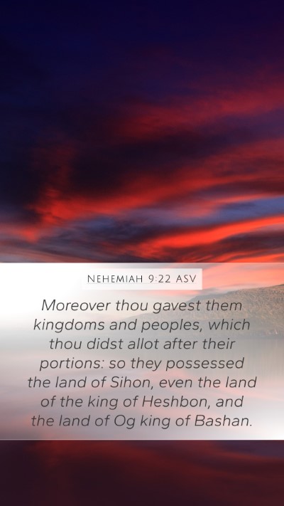 Nehemiah 9:22 ASV Bible Verse Image