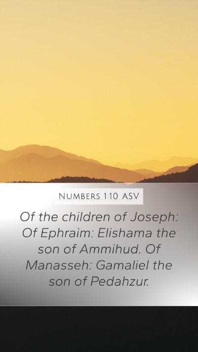Numbers 1:10 ASV Bible Verse Image