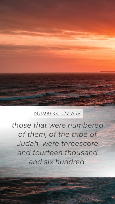 Numbers 1:27 ASV Bible Verse Image