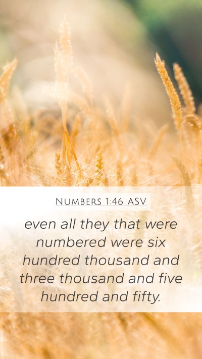 Numbers 1:46 ASV Bible Verse Image