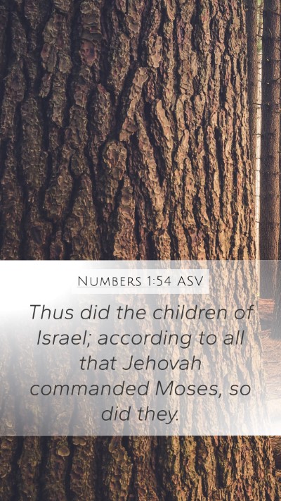Numbers 1:54 ASV Bible Verse Image