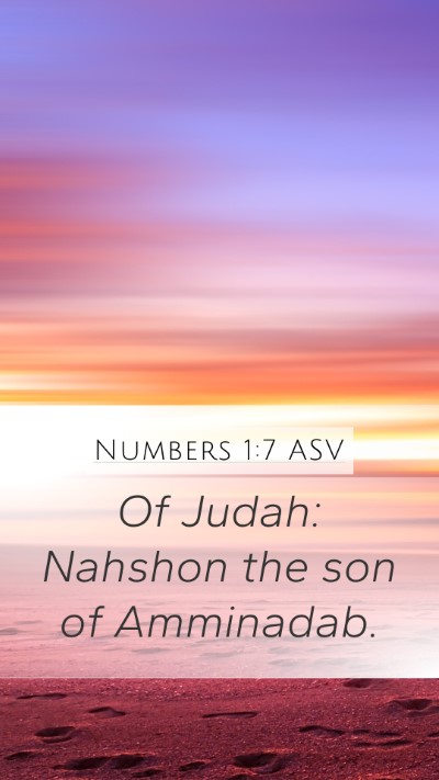 Numbers 1:7 ASV Bible Verse Image