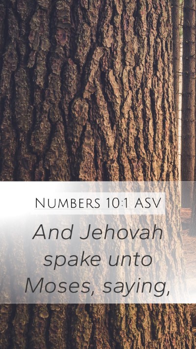 Numbers 10:1 ASV Mobile Phone Wallpaper - And Jehovah spake unto Moses, - Mobile Bible Verse Wallpaper