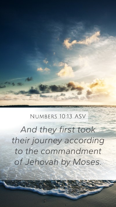 Numbers 10:13 ASV Bible Verse Image