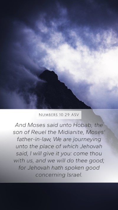 Numbers 10:29 ASV Bible Verse Image