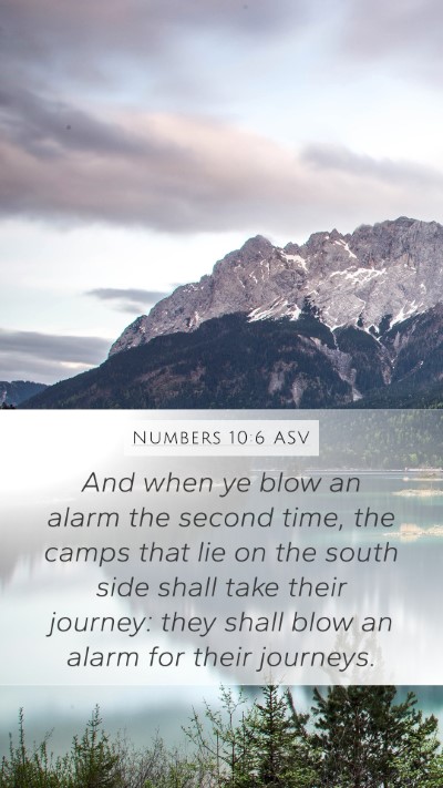 Numbers 10:6 ASV Bible Verse Image