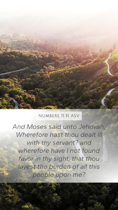 Numbers 11:11 ASV Mobile Phone Wallpaper - And Moses said unto Jehovah, Wherefore hast thou - Mobile Bible Verse Wallpaper