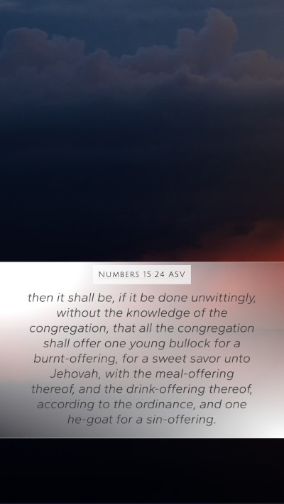 Numbers 15:24 ASV Bible Verse Image