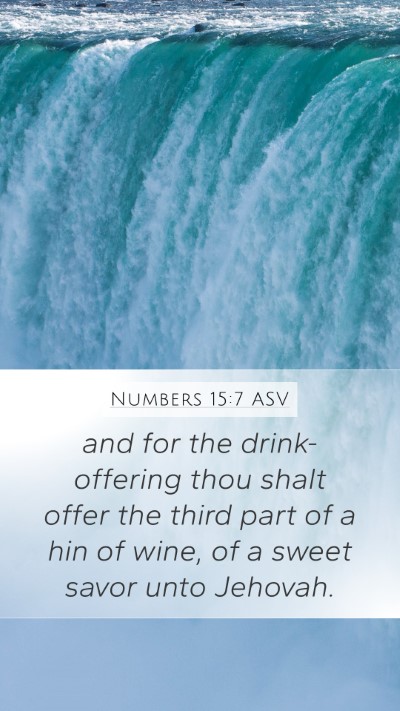 Numbers 15:7 ASV Bible Verse Image