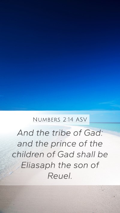 Numbers 2:14 ASV Bible Verse Image