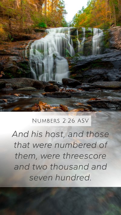 Numbers 2:26 ASV Mobile Phone Wallpaper - And his host, and those that were numbered of - Mobile Bible Verse Wallpaper