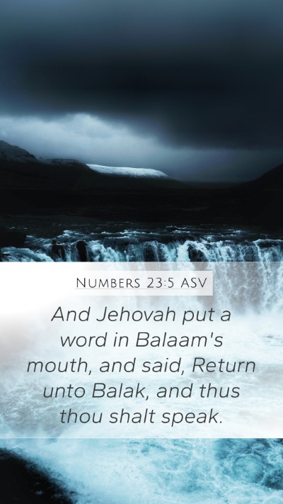 Numbers 23:5 ASV Mobile Phone Wallpaper - And Jehovah put a word in Balaam's mouth, and - Mobile Bible Verse Wallpaper
