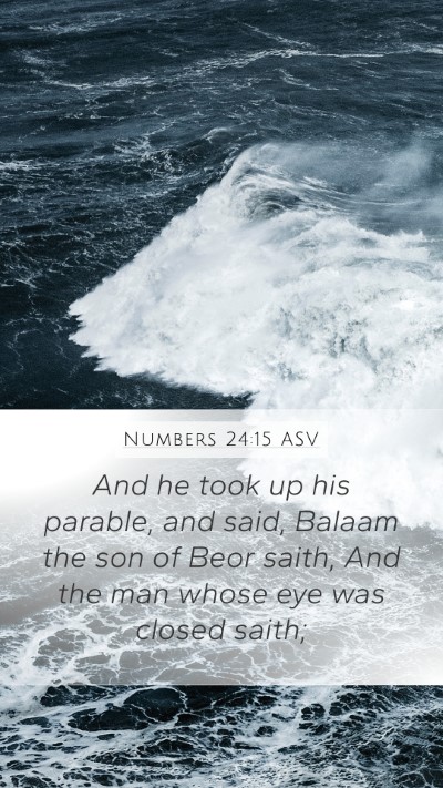 Numbers 24:15 ASV Bible Verse Image