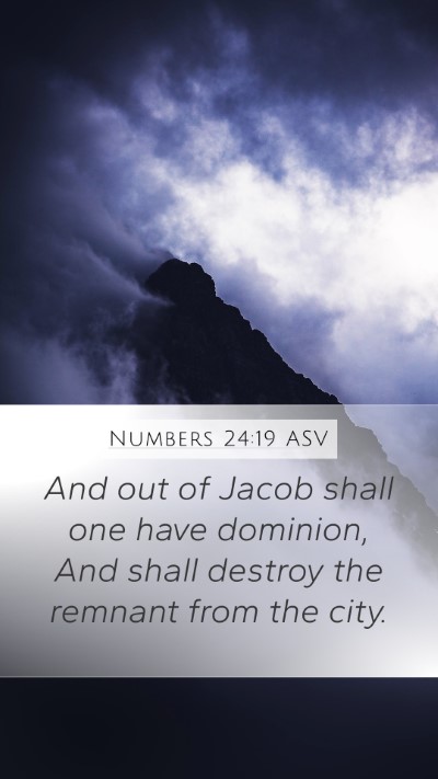 Numbers 24:19 ASV Bible Verse Image