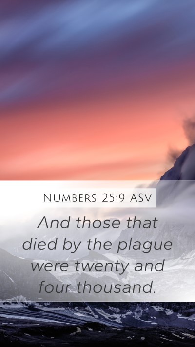 Numbers 25:9 ASV Bible Verse Image