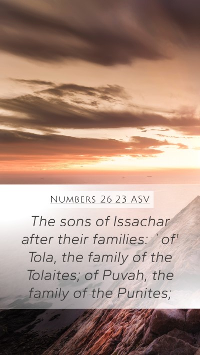 Numbers 26:23 ASV Bible Verse Image