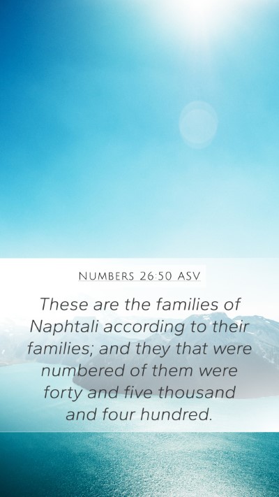 Numbers 26:50 ASV Bible Verse Image