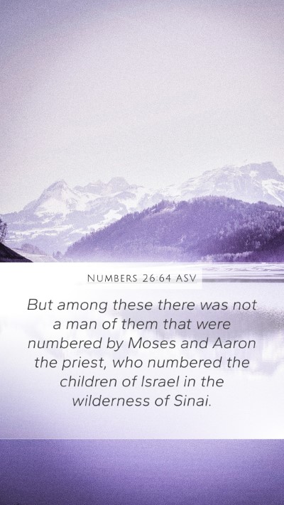 Numbers 26:64 ASV Mobile Phone Wallpaper - But among these there was not a man of them that - Mobile Bible Verse Wallpaper