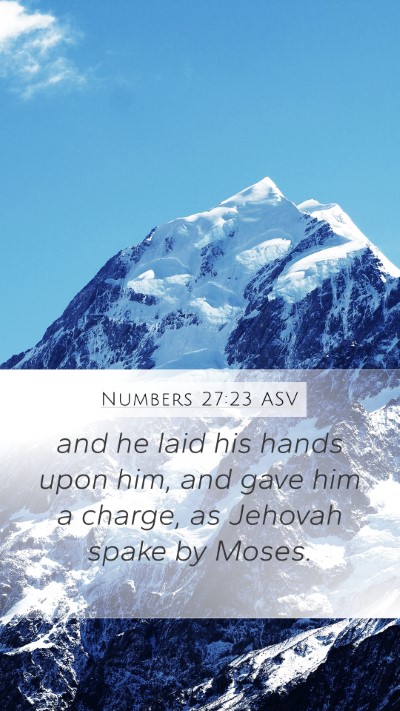 Numbers 27:23 ASV Bible Verse Image