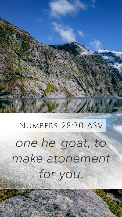 Numbers 28:30 ASV Mobile Phone Wallpaper - one he-goat, to make atonement for - Mobile Bible Verse Wallpaper