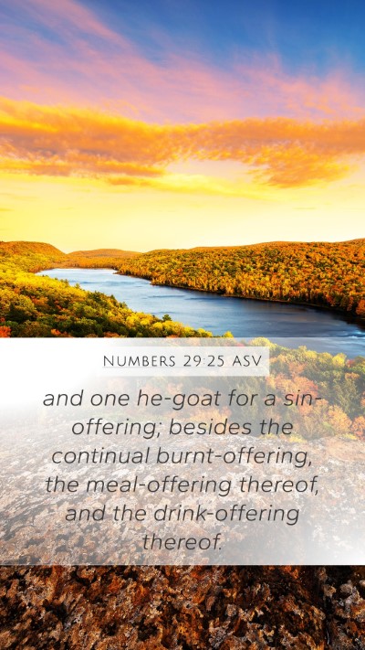 Numbers 29:25 ASV Bible Verse Image