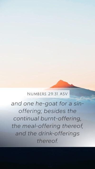 Numbers 29:31 ASV Bible Verse Image