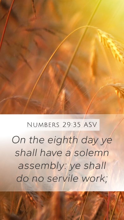 Numbers 29:35 ASV Bible Verse Image