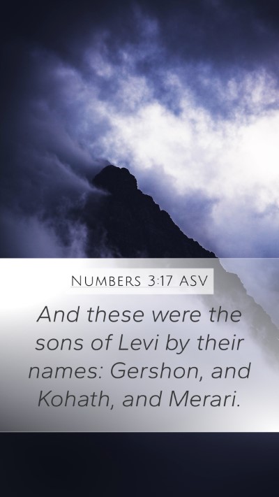 Numbers 3:17 ASV Bible Verse Image