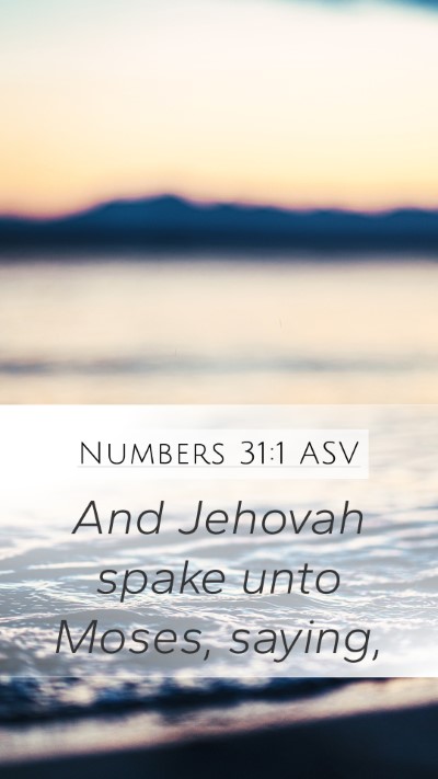 Numbers 31:1 ASV Bible Verse Image