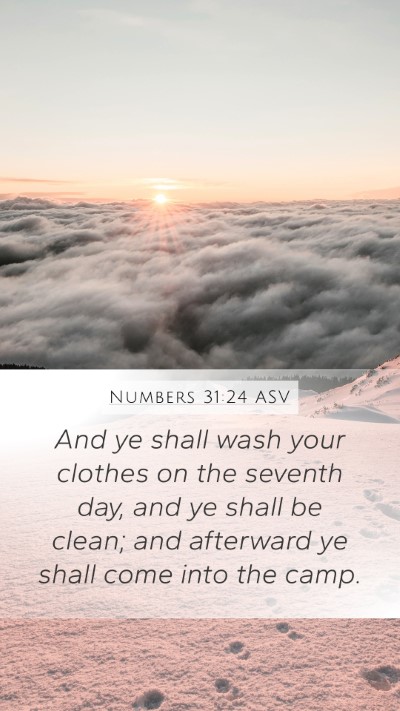 Numbers 31:24 ASV Bible Verse Image