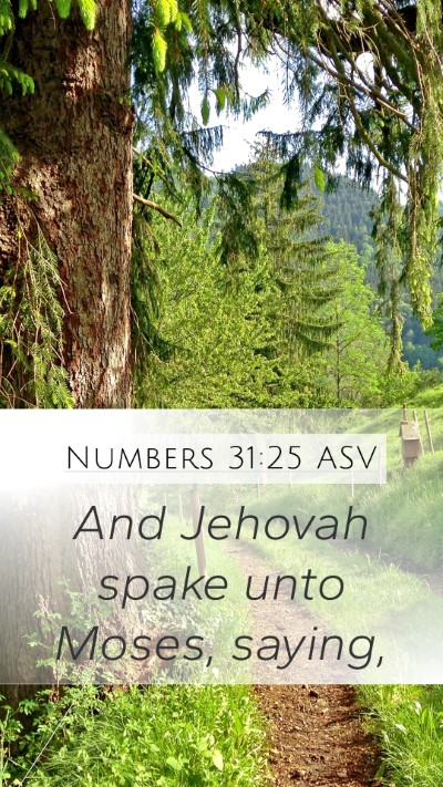Numbers 31:25 ASV Mobile Phone Wallpaper - And Jehovah spake unto Moses, - Mobile Bible Verse Wallpaper