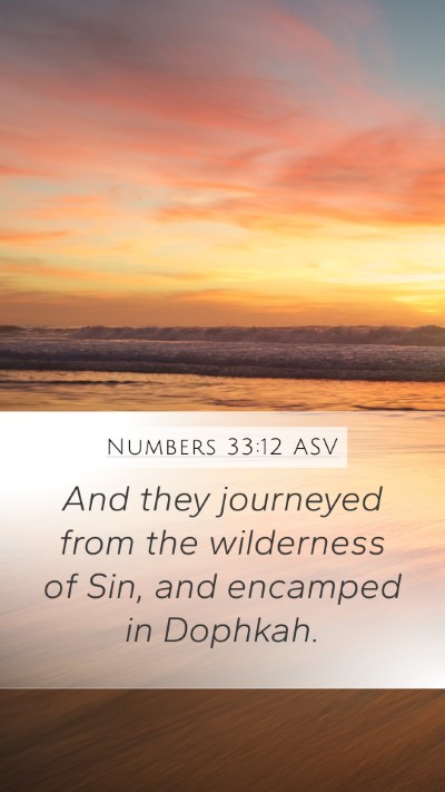 Numbers 33:12 ASV Bible Verse Image