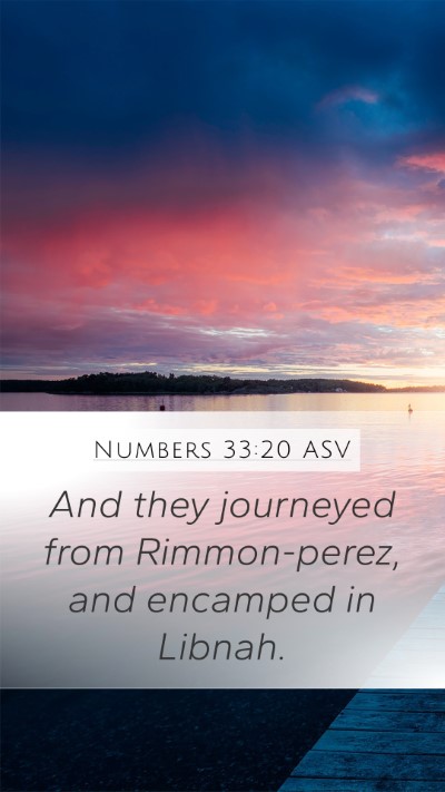 Numbers 33:20 ASV Bible Verse Image