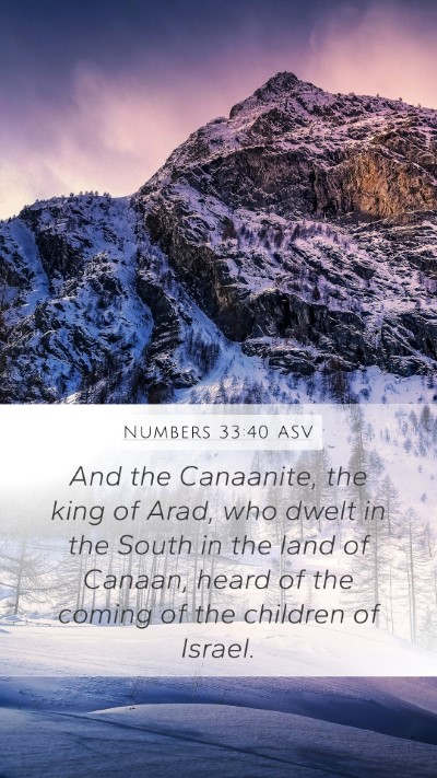 Numbers 33:40 ASV Bible Verse Image