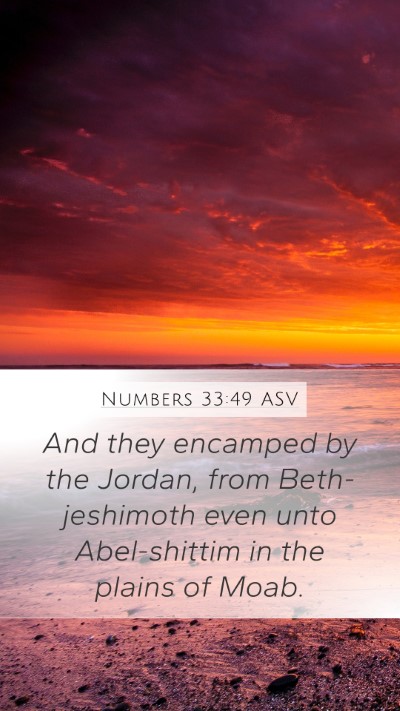 Numbers 33:49 ASV Bible Verse Image
