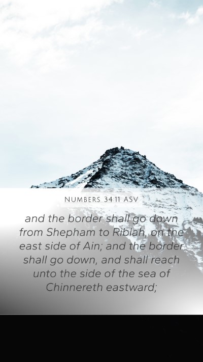 Numbers 34:11 ASV Bible Verse Image