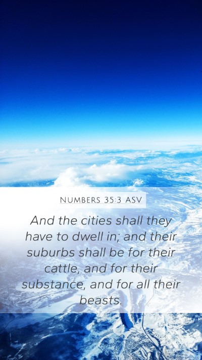 Numbers 35:3 ASV Bible Verse Image