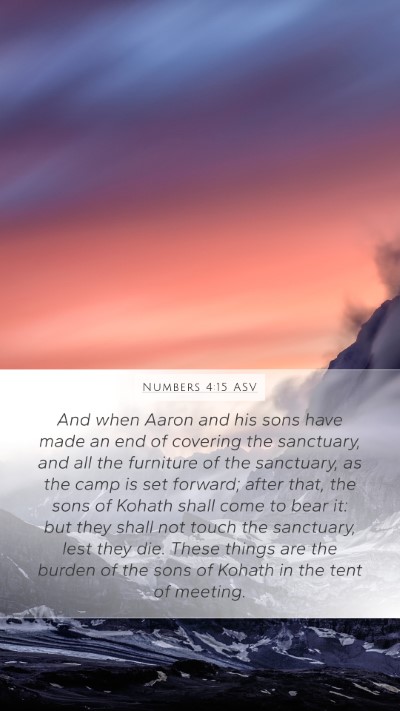 Numbers 4:15 ASV Bible Verse Image