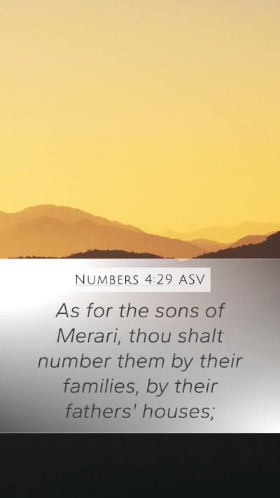 Numbers 4:29 ASV Bible Verse Image