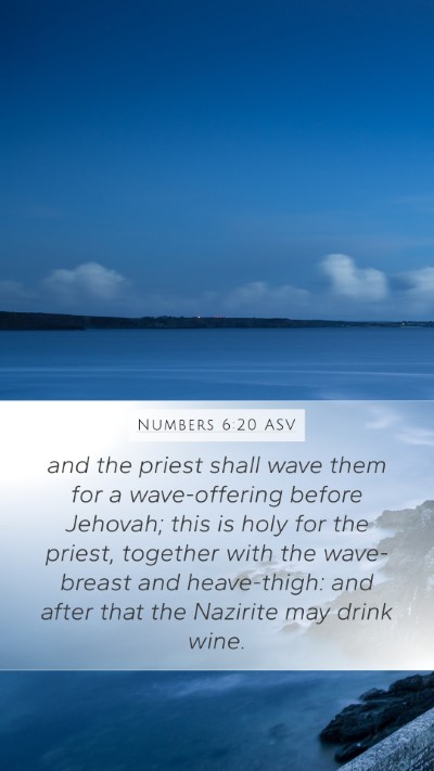 Numbers 6:20 ASV Bible Verse Image