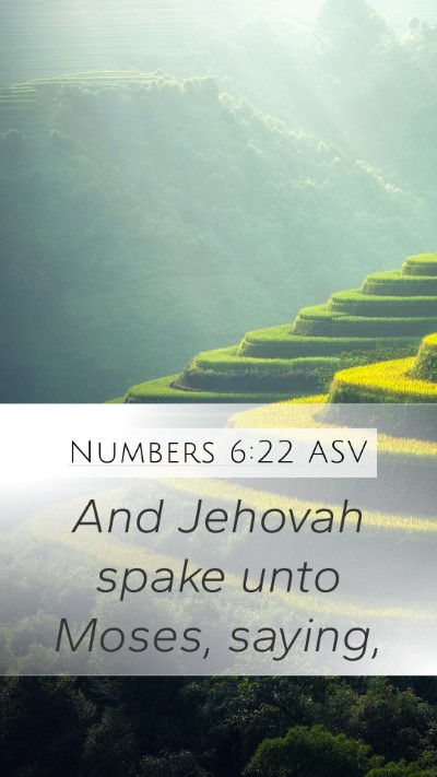Numbers 6:22 ASV Mobile Phone Wallpaper - And Jehovah spake unto Moses, - Mobile Bible Verse Wallpaper