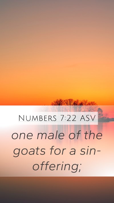 Numbers 7:22 ASV Mobile Phone Wallpaper - one male of the goats for a - Mobile Bible Verse Wallpaper