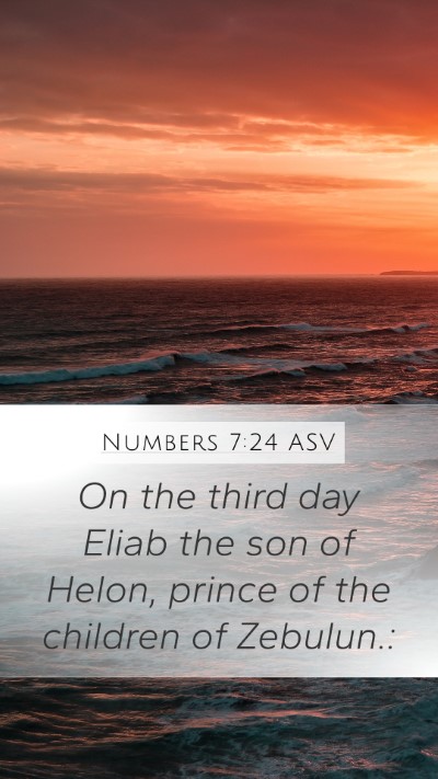 Numbers 7:24 ASV Bible Verse Image
