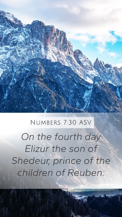 Numbers 7:30 ASV Bible Verse Image