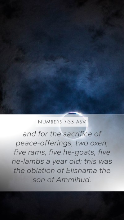 Numbers 7:53 ASV Bible Verse Image