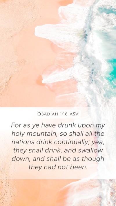 Obadiah 1:16 ASV Bible Verse Image
