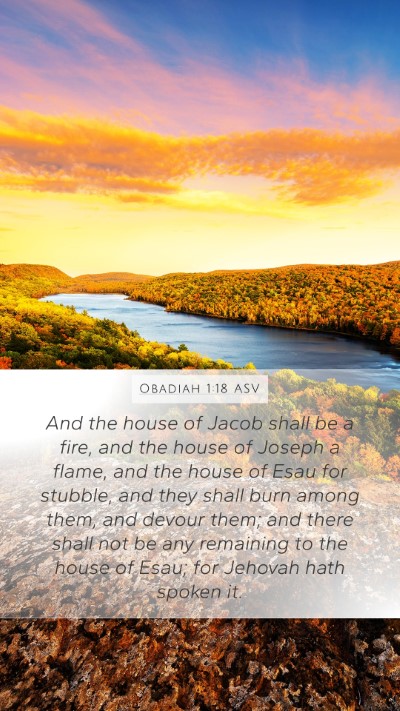 Obadiah 1:18 ASV Bible Verse Image