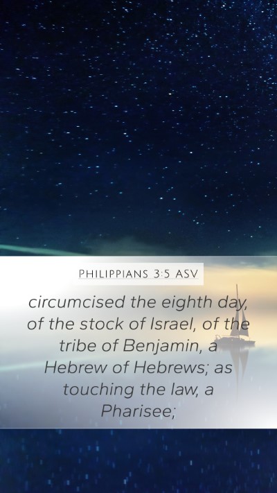 Philippians 3:5 ASV Bible Verse Image