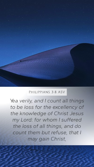Philippians 3:8 ASV Bible Verse Image