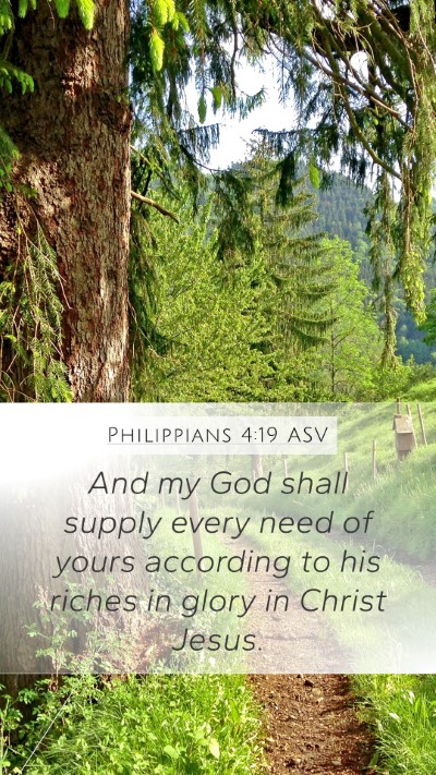 Philippians 4:19 ASV Bible Verse Image
